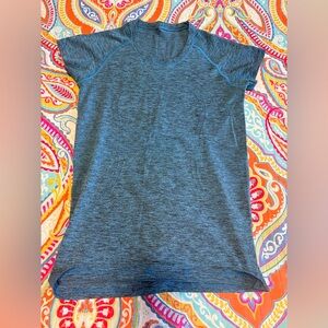 Lululemon Swiftly Tech Short Sleeve Running Top Heathered Blue Size 8